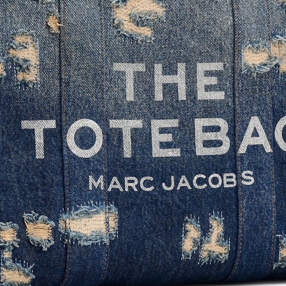 Marc Jacobs The Rip & Repair Denim Medium Tote Bag - Punk Indigo - Picture 4 of 12